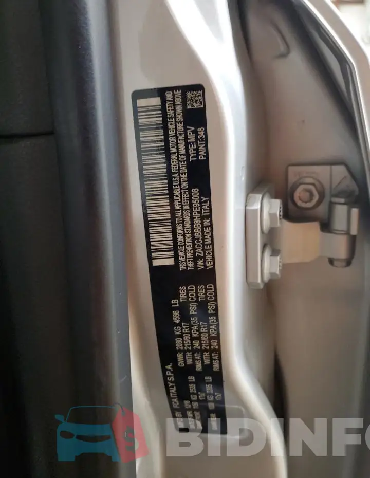 ZACCJBBB8HPE95008 Photo# 14