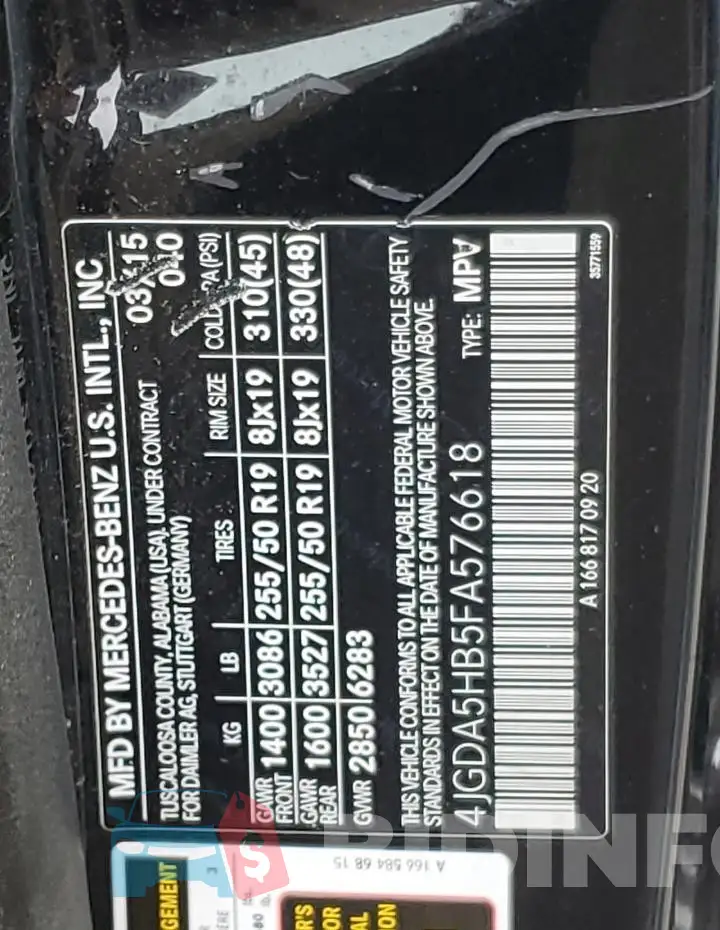 4JGDA5HB5FA576618 Photo# 13