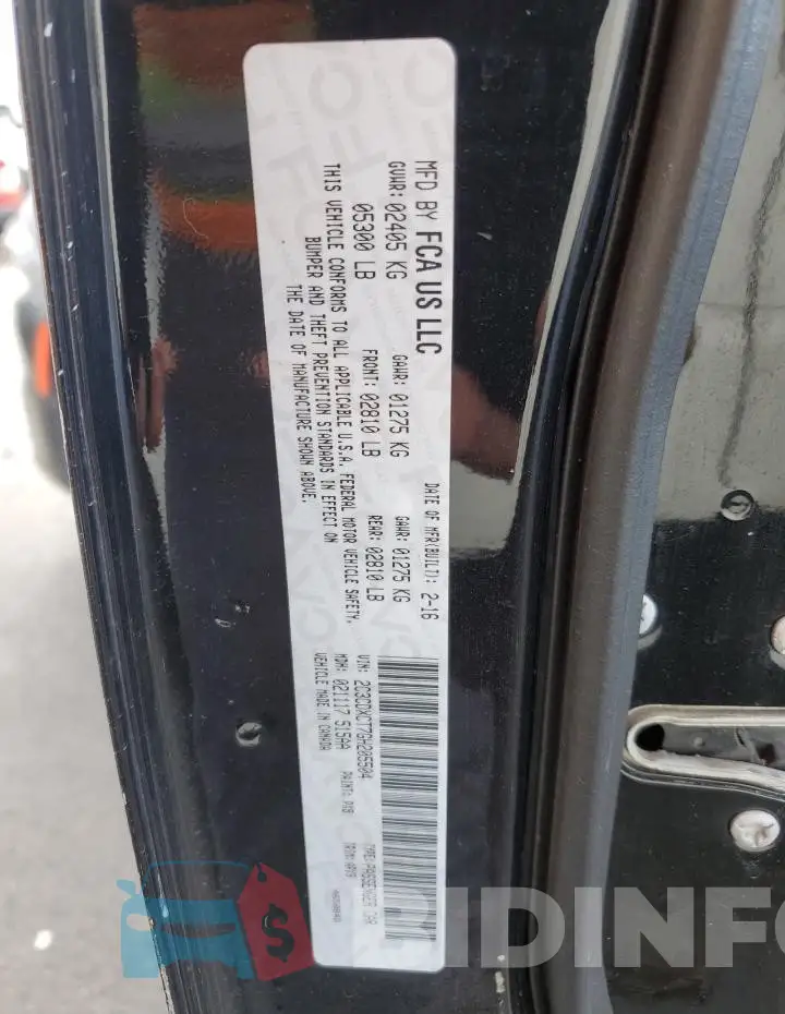 2C3CDXCT7GH205504 Photo# 12