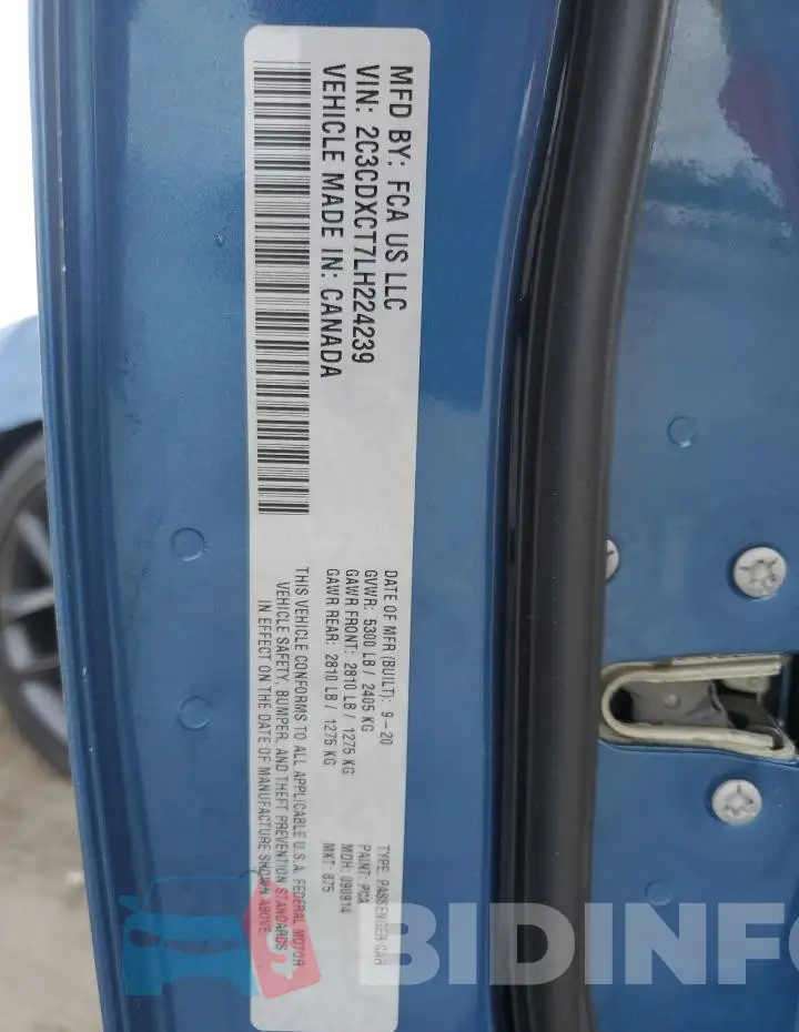 2C3CDXCT7LH224239 Photo# 12