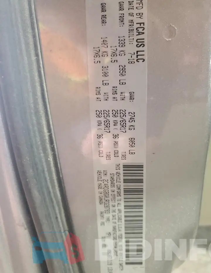 2C4RDGBG0JR328783 Photo# 13