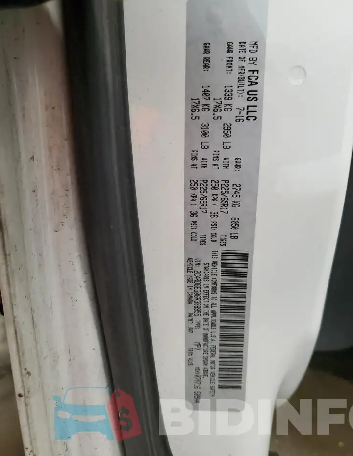2C4RDGEG0GR388955 Photo# 13