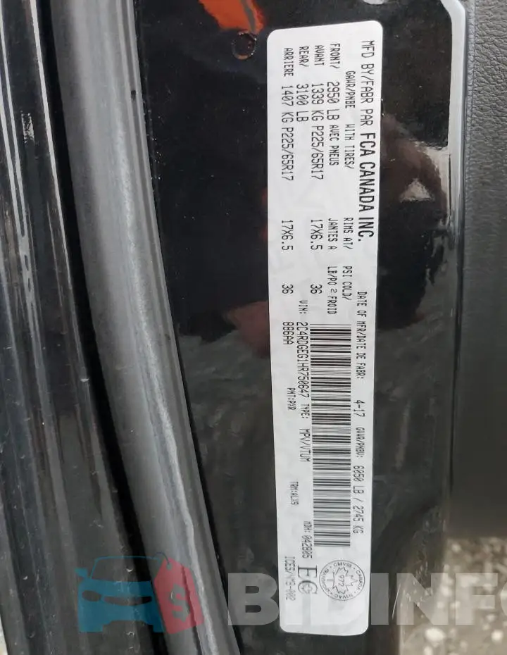 2C4RDGEG1HR750647 Photo# 13