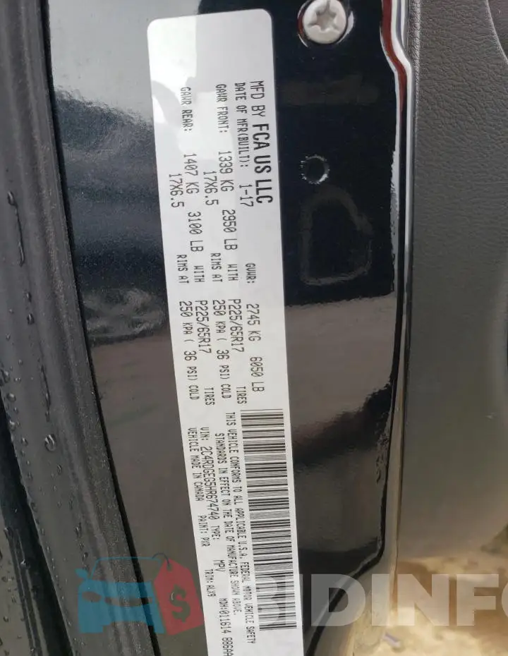 2C4RDGEG5HR674740 Photo# 14