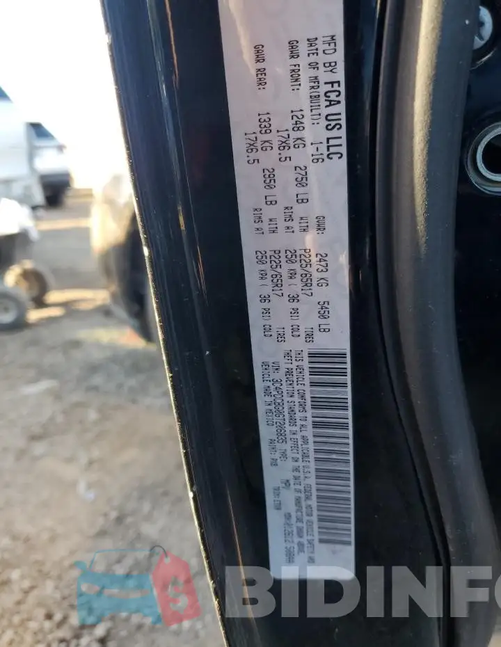 3C4PDCBG0GT206835 Photo# 13