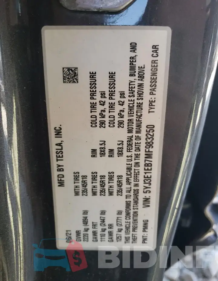5YJ3E1EB7MF983250 Photo# 12