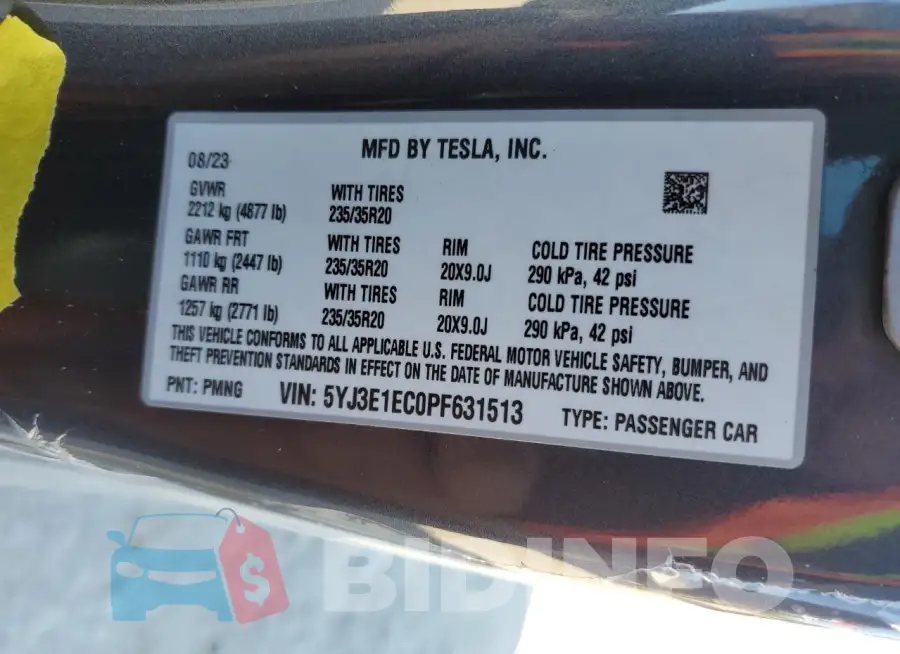 5YJ3E1EC0PF631513 Photo# 12