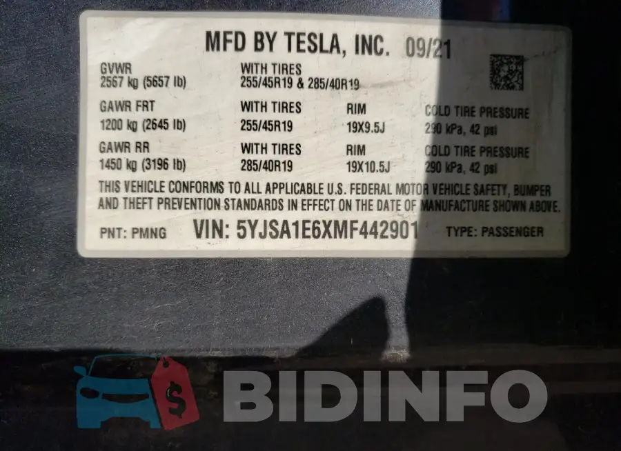 5YJSA1E6XMF442901 Photo# 13