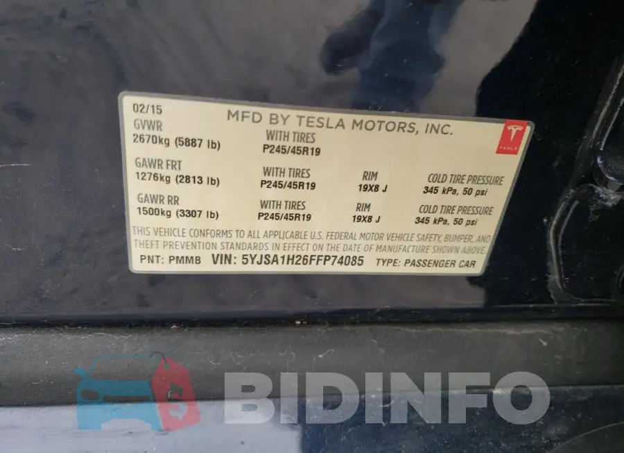 5YJSA1H26FFP74085 Photo# 12