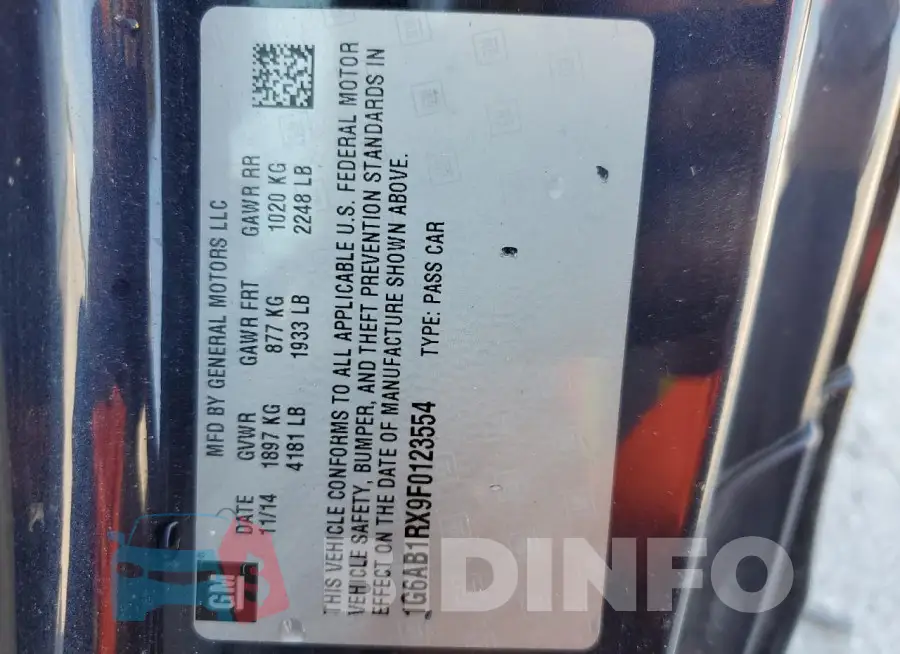 1G6AB1RX9F0123554 Photo# 12