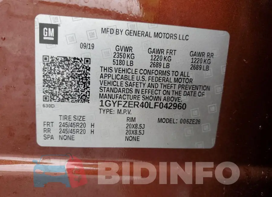 1GYFZER40LF042960 Photo# 13