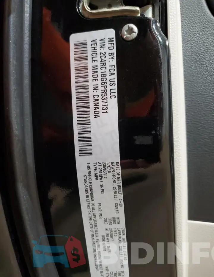 2C4RC1BG6PR537731 Photo# 13