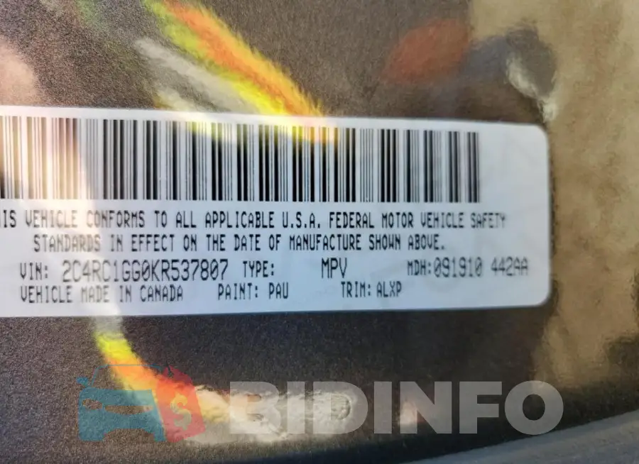 2C4RC1GG0KR537807 Photo# 14
