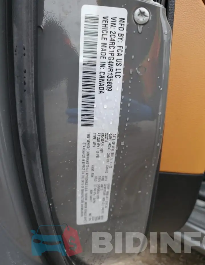 2C4RC1PG4NR135809 Photo# 13