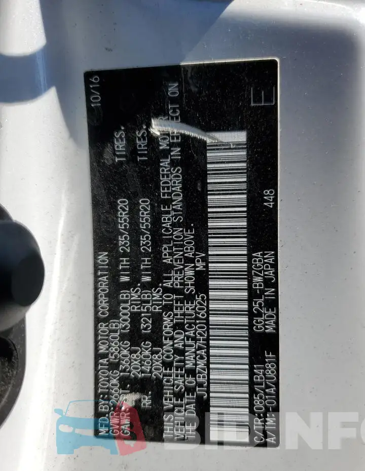 JTJBZMCA7H2016025 Photo# 12