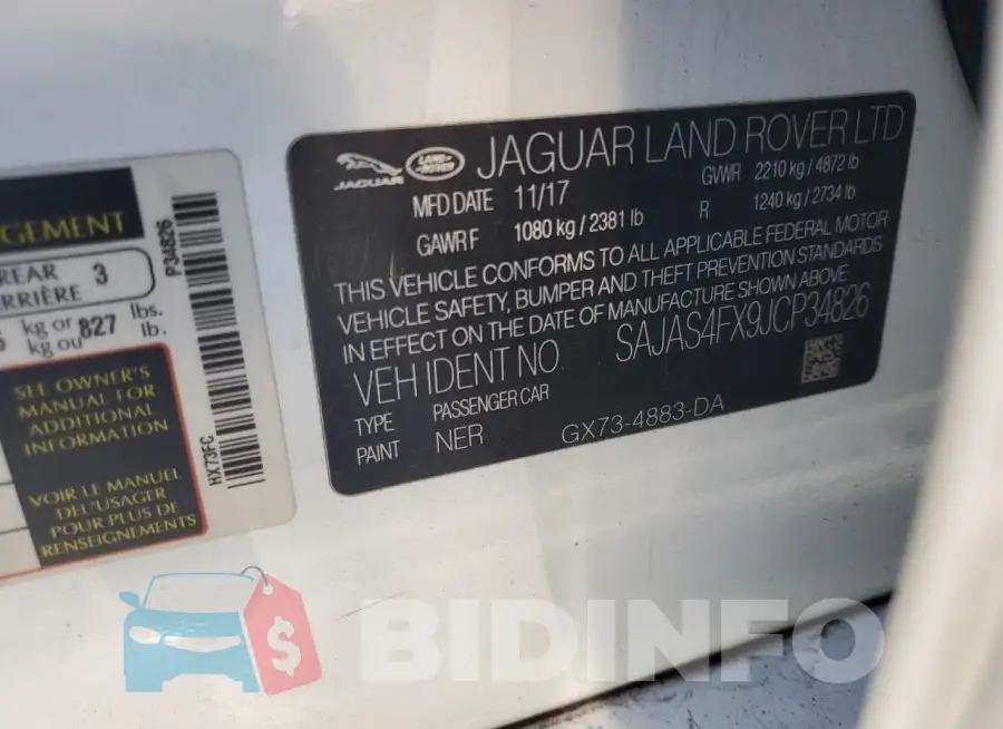 SAJAS4FX9JCP34826 Photo# 12