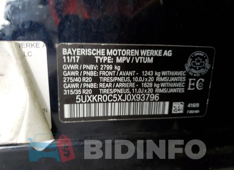 5UXKR0C5XJ0X93796 Photo# 13