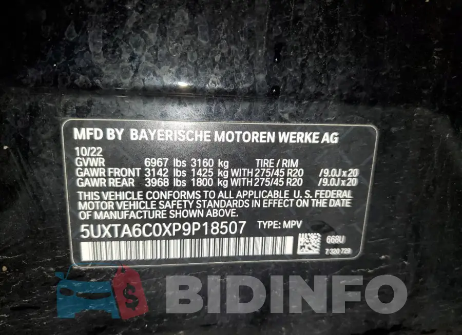 5UXTA6C0XP9P18507 Photo# 13