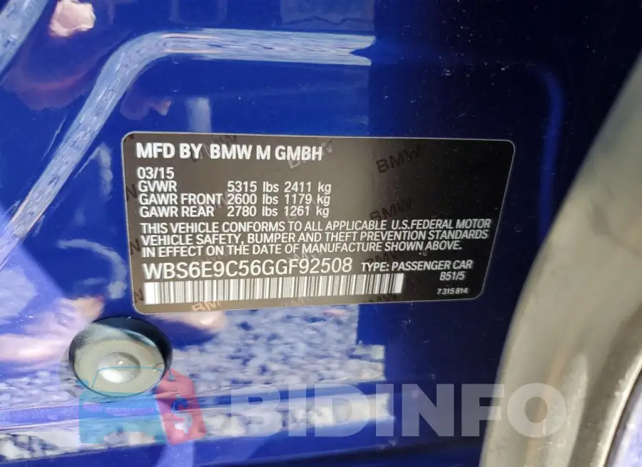 WBS6E9C56GGF92508 Photo# 12