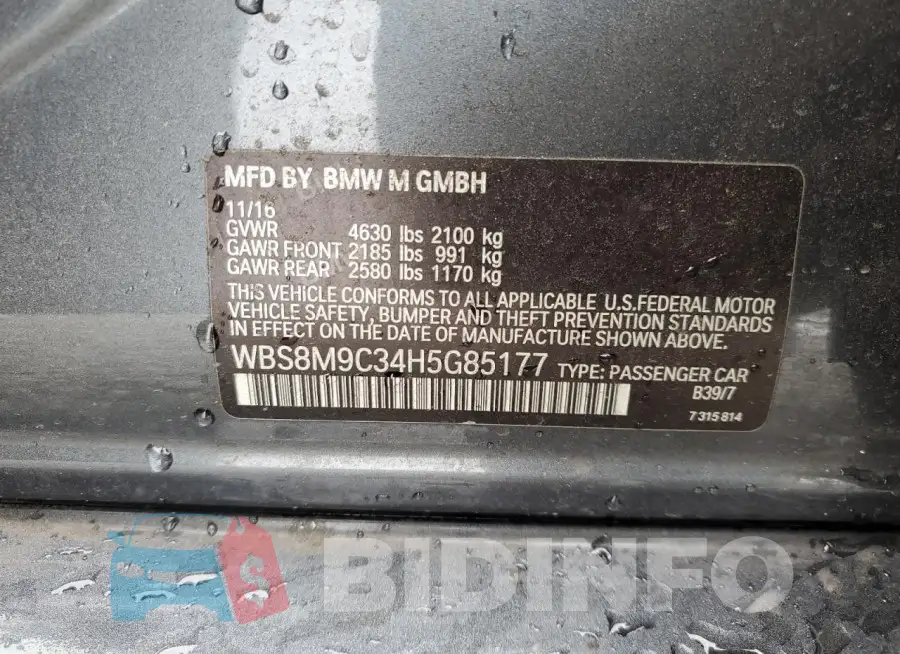WBS8M9C34H5G85177 Photo# 12
