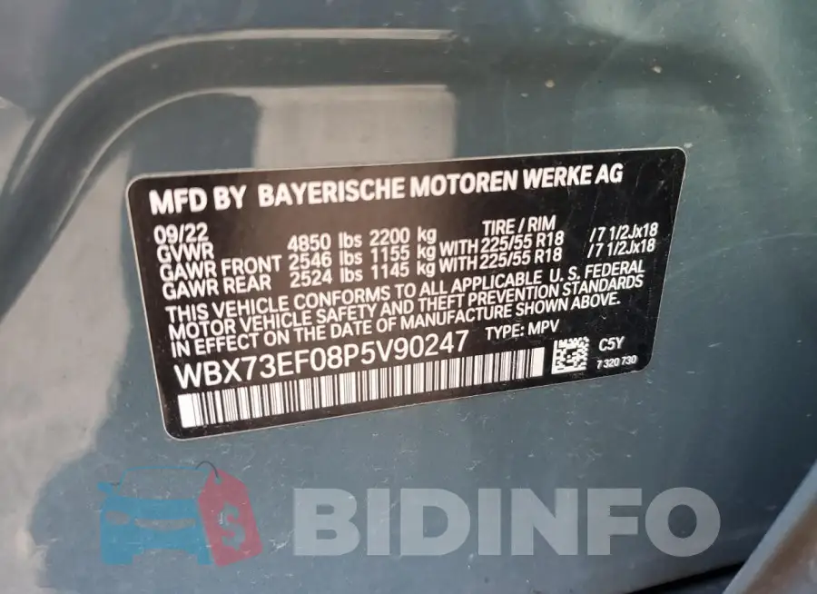 WBX73EF08P5V90247 Photo# 13