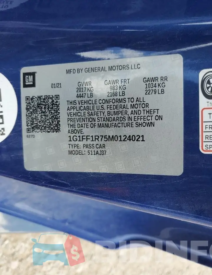 1G1FF1R75M0124021 Photo# 12