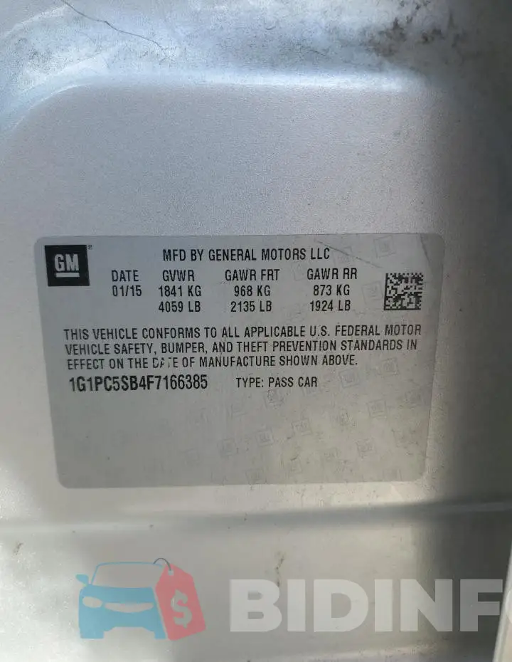 1G1PC5SB4F7166385 Photo# 12
