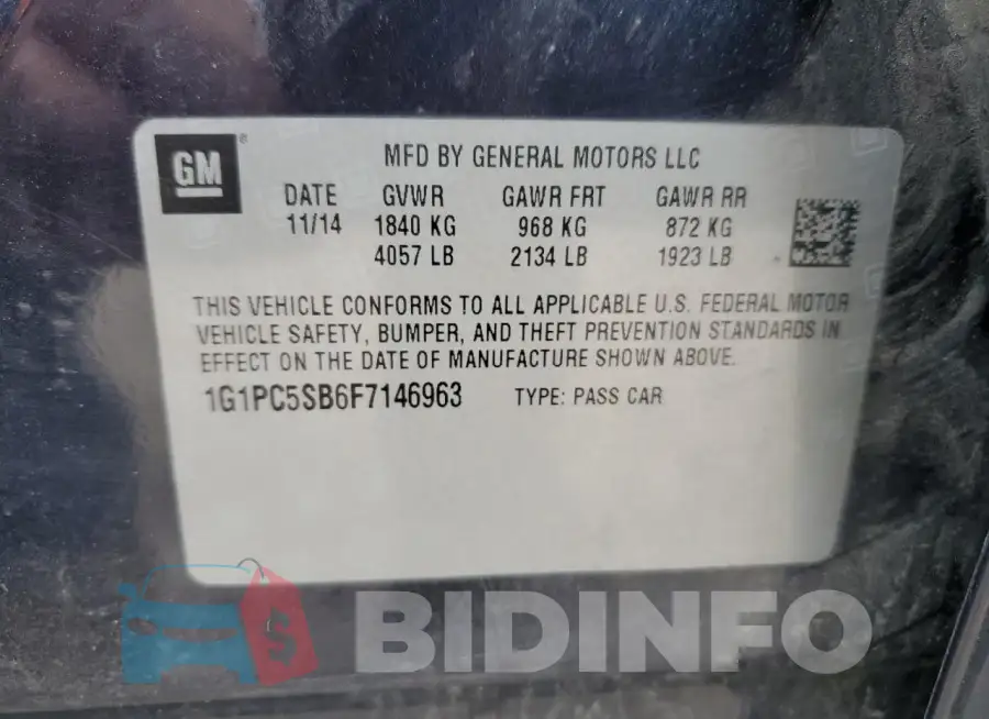 1G1PC5SB6F7146963 Photo# 12