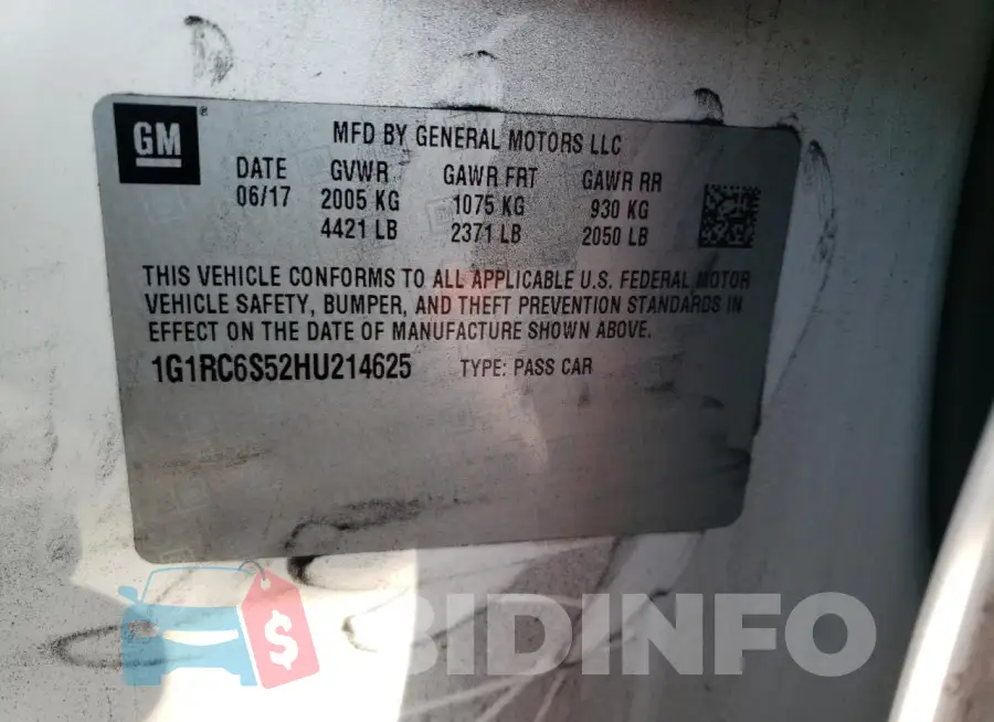 1G1RC6S52HU214625 Photo# 13