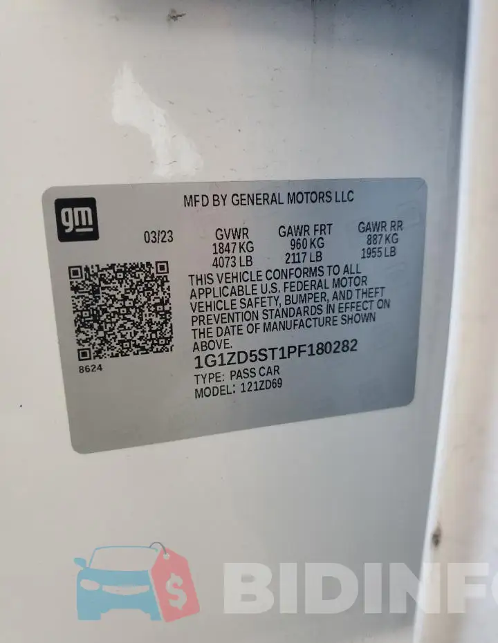 1G1ZD5ST1PF180282 Photo# 12