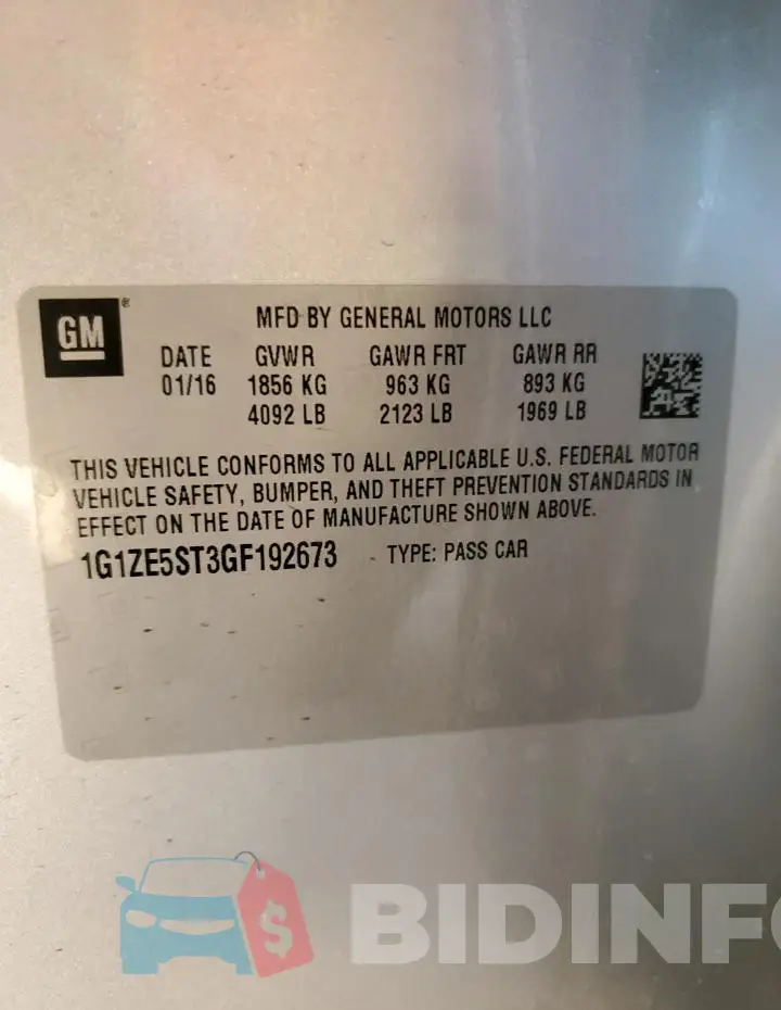 1G1ZE5ST3GF192673 Photo# 12