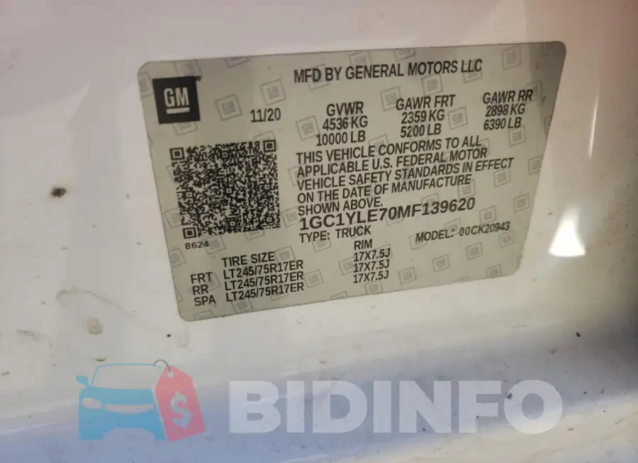 1GC1YLE70MF139620 Photo# 12