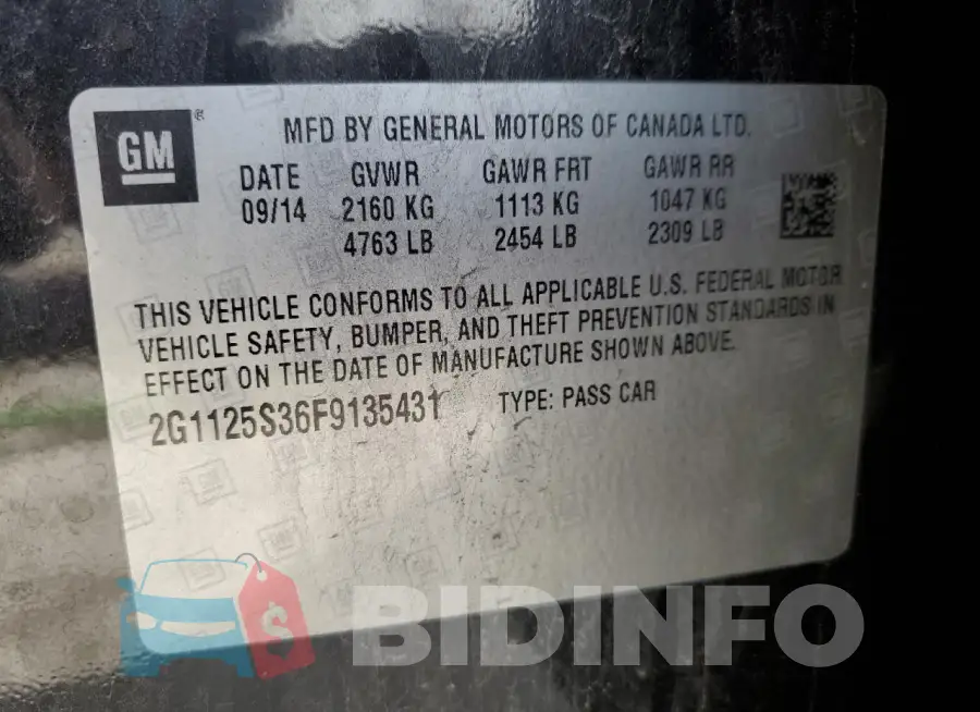 2G1125S36F9135431 Photo# 12