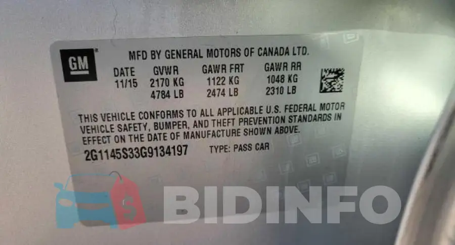2G1145S33G9134197 Photo# 10