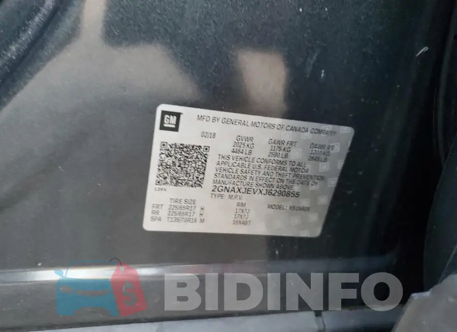 2GNAXJEVXJ6290855 Photo# 12