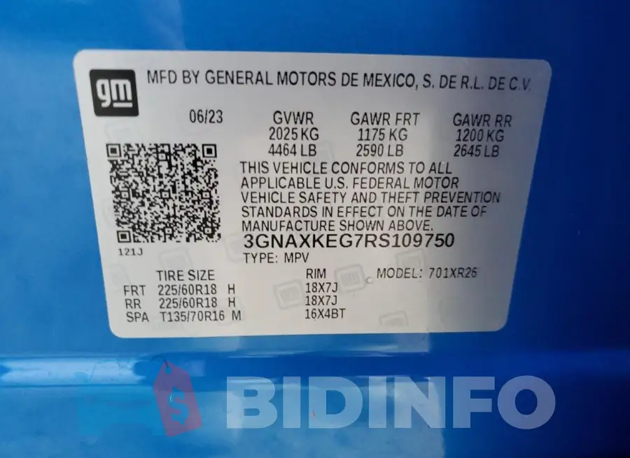 3GNAXKEG7RS109750 Photo# 14
