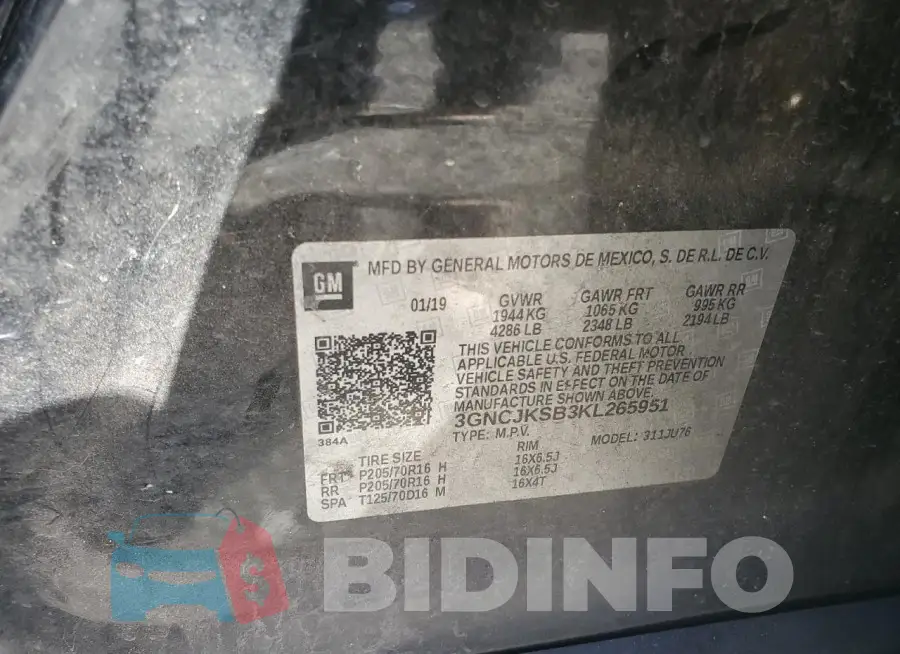 3GNCJKSB3KL265951 Photo# 13