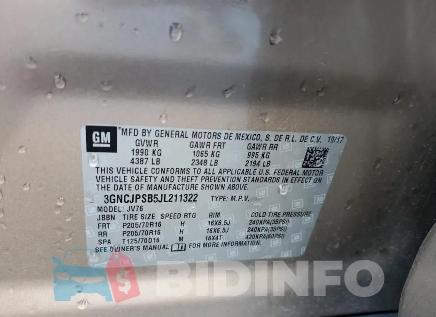 3GNCJPSB5JL211322 Photo# 13