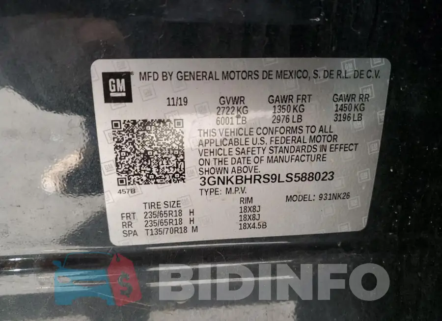 3GNKBHRS9LS588023 Photo# 13