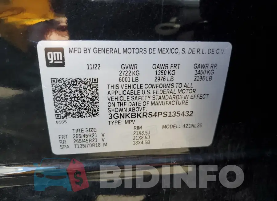3GNKBKRS4PS135432 Photo# 14