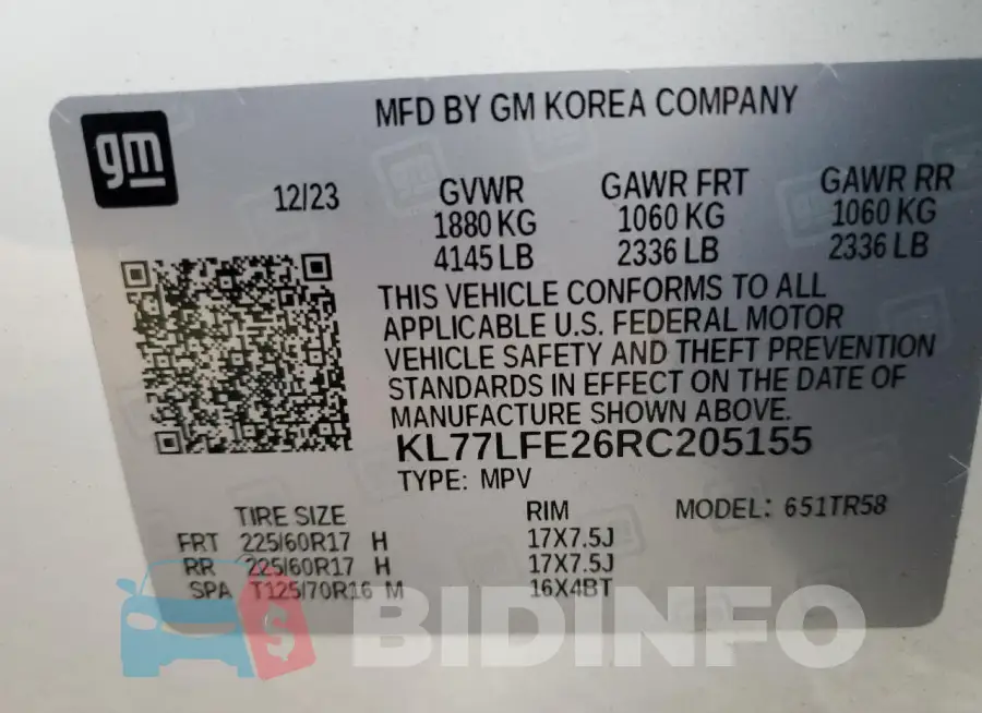 KL77LFE26RC205155 Photo# 13