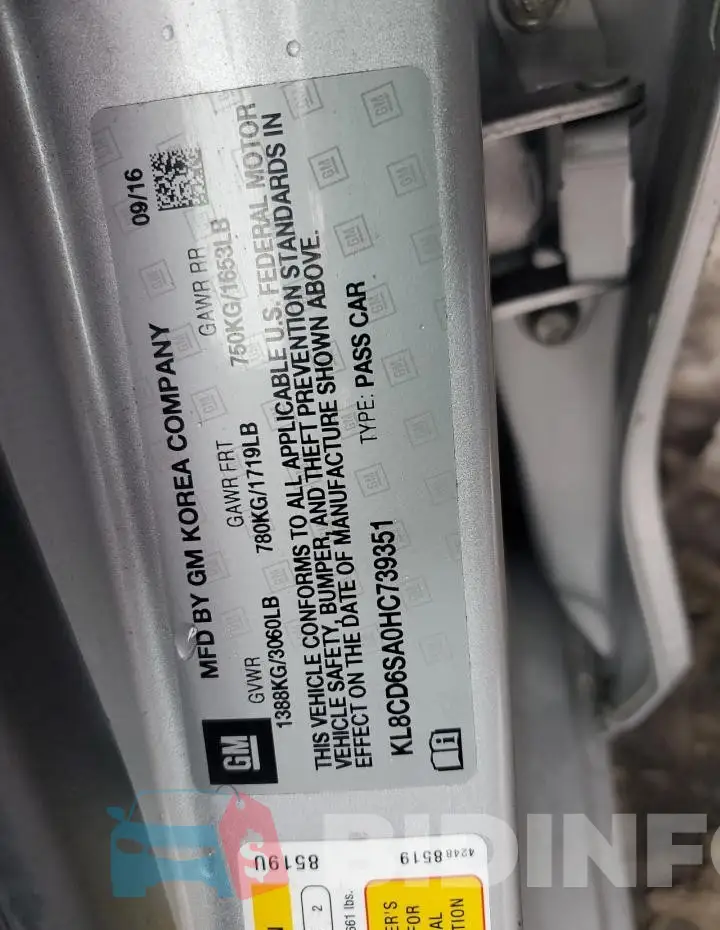 KL8CD6SA0HC739351 Photo# 12