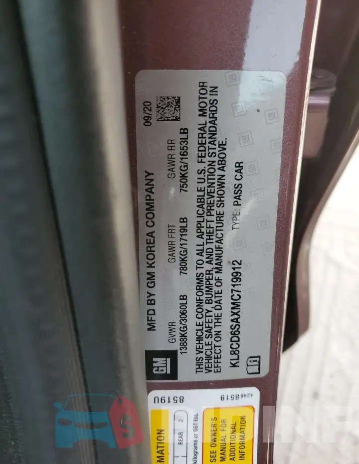 KL8CD6SAXMC719912 Photo# 13