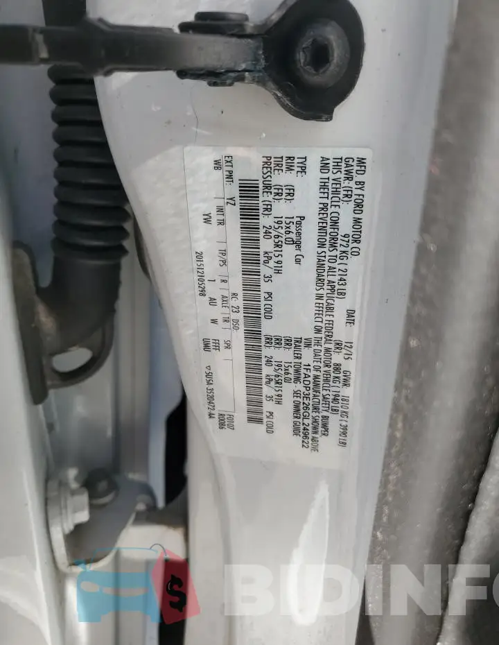1FADP3E26GL249622 Photo# 13