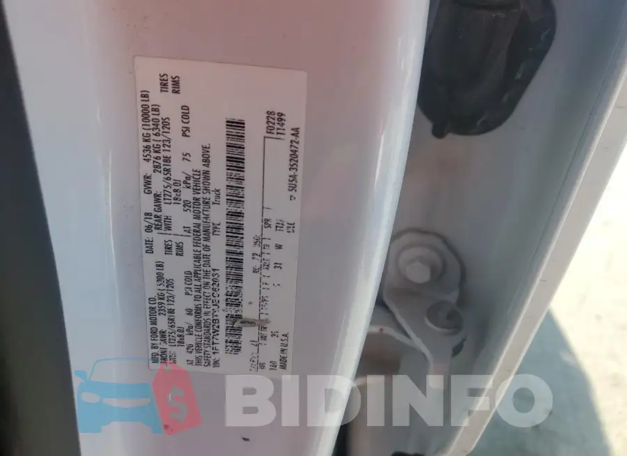 1FT7W2BT8JEC62031 Photo# 12