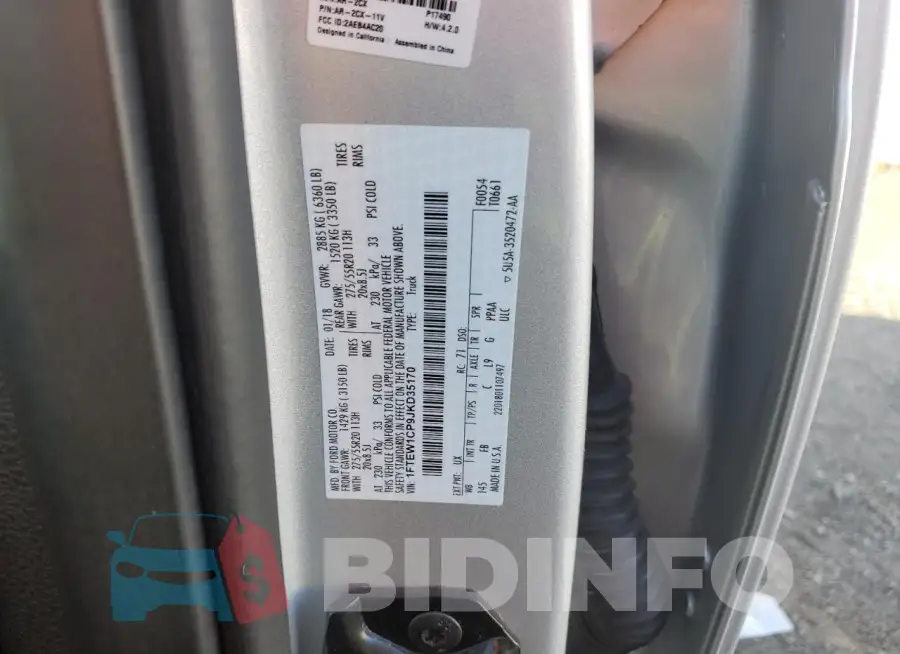 1FTEW1CP9JKD35170 Photo# 12