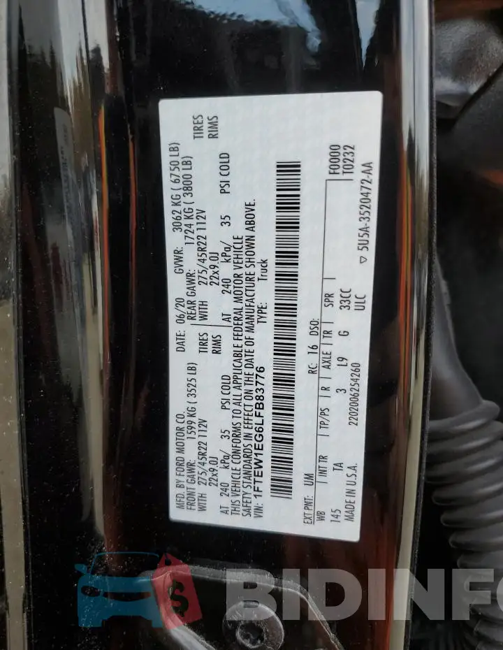 1FTEW1EG6LFB83776 Photo# 13