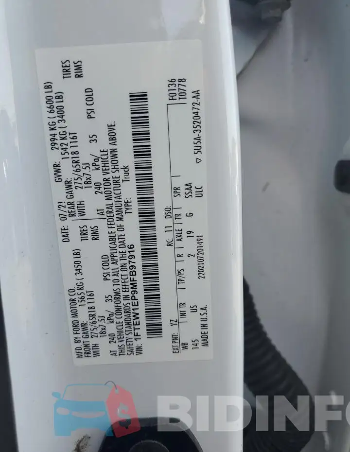 1FTEW1EP9MFB97916 Photo# 13