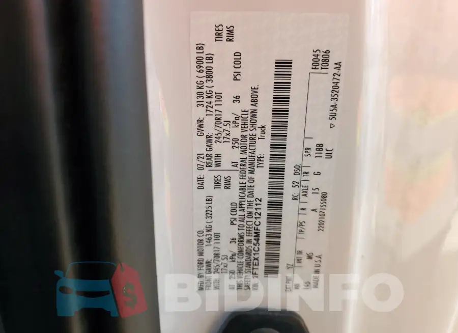 1FTEX1C54MFC12112 Photo# 13