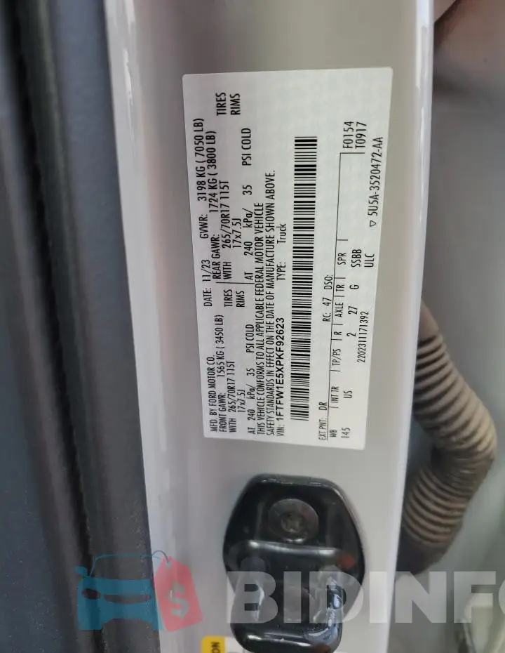 1FTFW1E5XPKF92623 Photo# 12